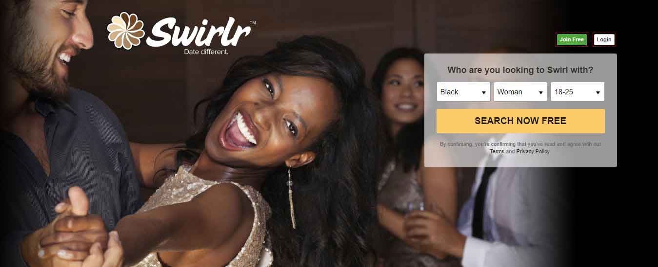 Swirlr Dating Site Screenshot